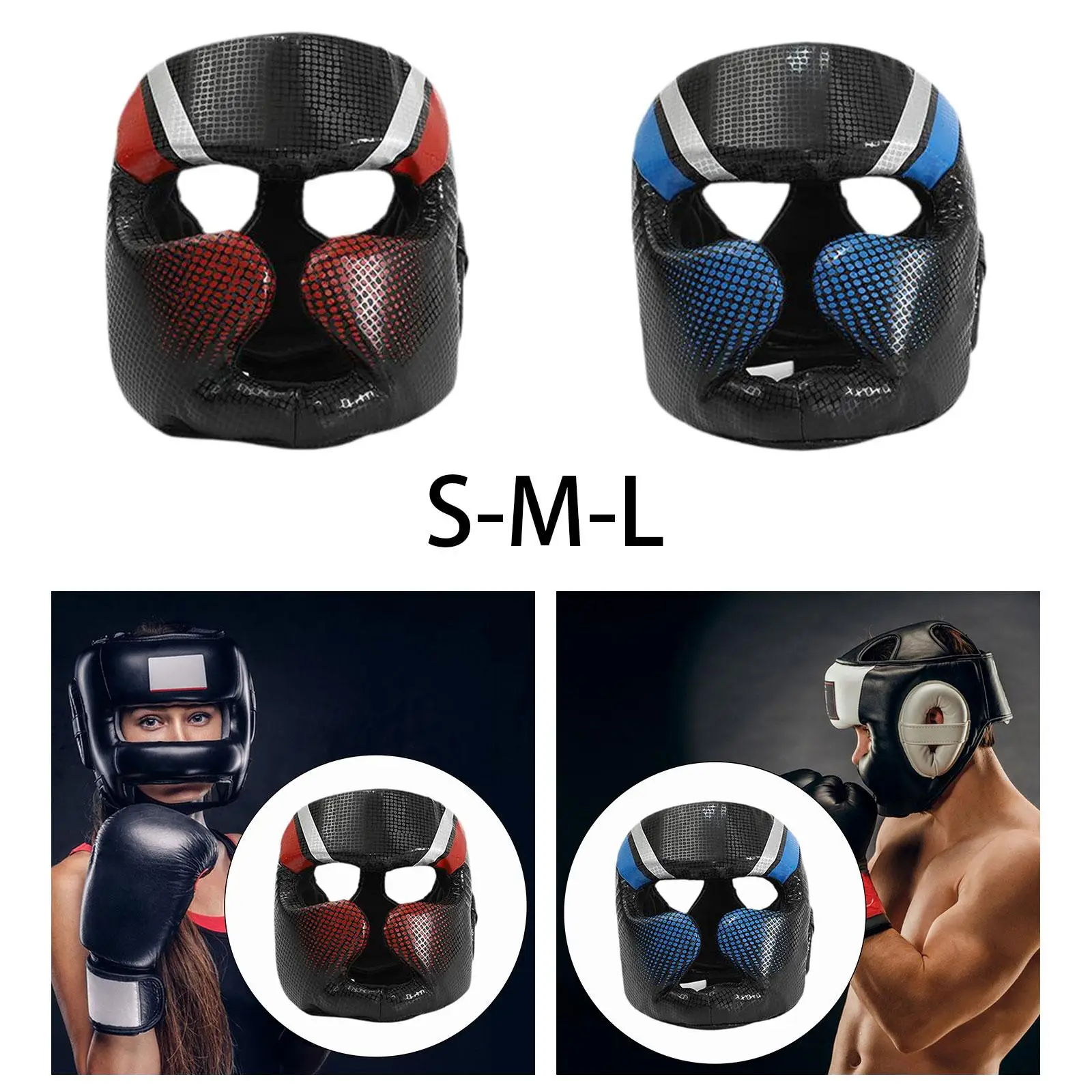 Boxing Headgear Thickened Full Face Protection Forehead and Ear Protection for Kids Adults Boys Girls Men Women Sanda Kickboxing