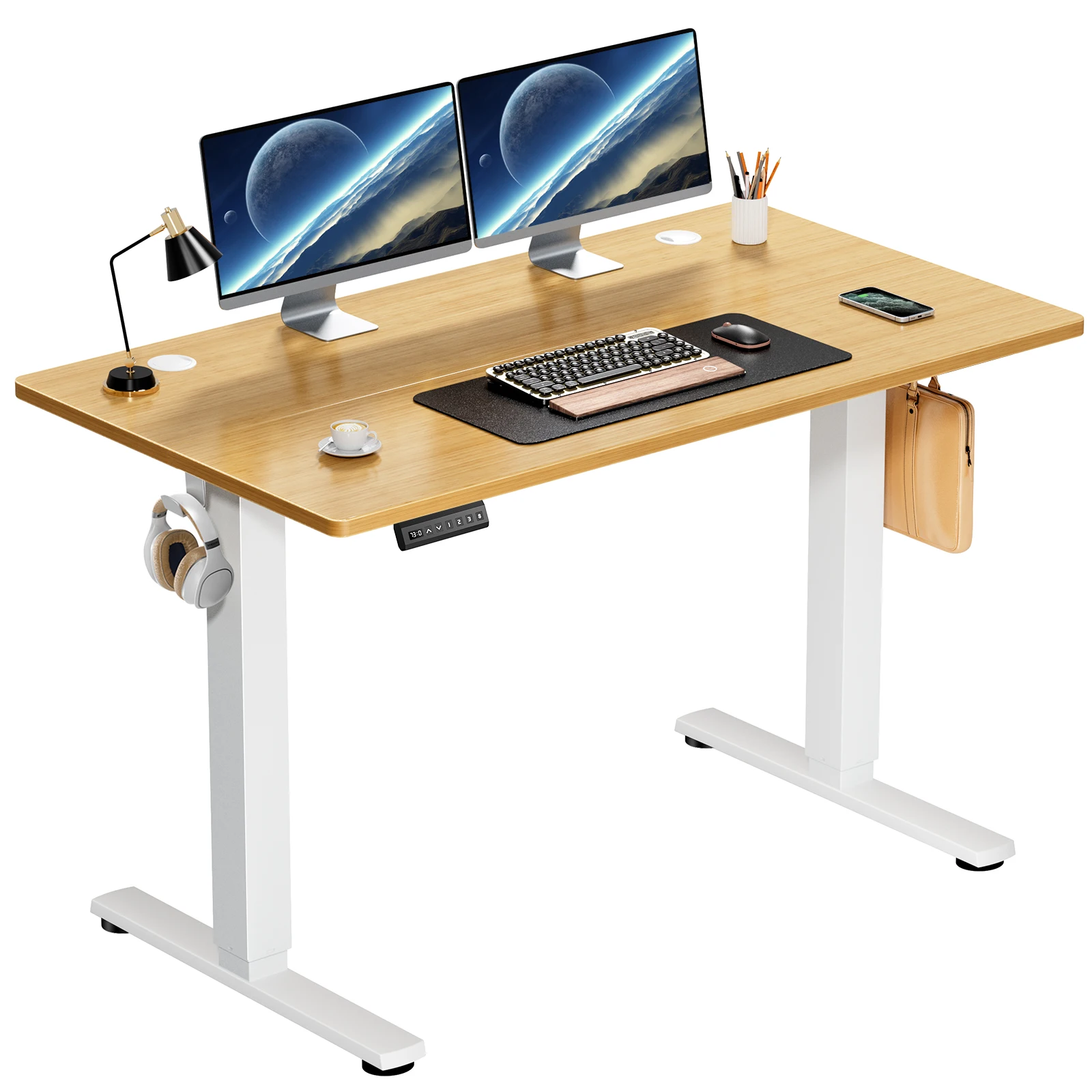 Jhk electric standing desk height adjustable 40x24 inch stand up sit