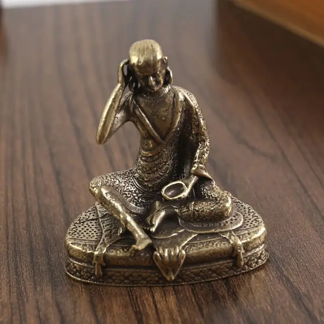 Statue de Bouddha en Cuivre Antique, Décoration de Maison, Salon, Bureau, Rétro, en Laiton, Tara Verte Tibétaine Alberoise 5