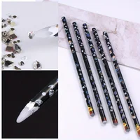 5pcs Rhinestone Picker Nail Art Pens Professional Wax Pencil Dotting Pen Gems Drill Crystal Diamond Tools Manicure Accessories 1