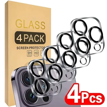 4/1PCS HD Protezione Della Fotocamera Posteriore In Vetro Per iPhone 16 15 11 14 Pro Max 14 Plus Pellicola per lenti iPhone 13 12 Mini Pellicola di vetro antigraffio