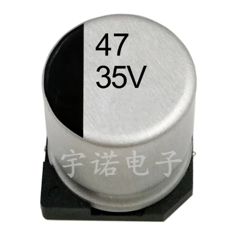 

10piece 35V47UF Aluminum Electrolytic Capacitor 6*5mm SMD High-quality Good Quality Patch 47uf 35v Size：6.3x5.4（MM）