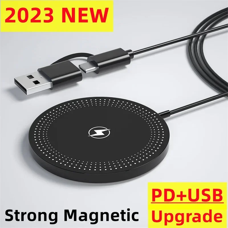 30W 자기 무선 충전기 패드 iPhone 15 14 13 12 Pro Airpods PD ..