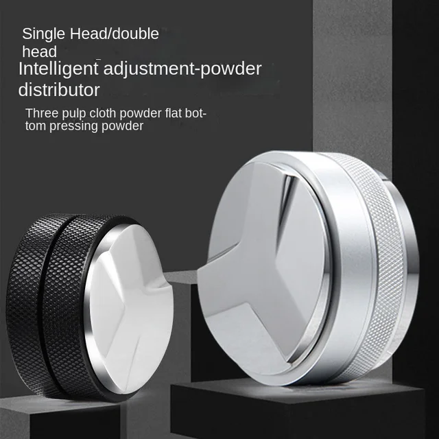 Adjustable Height Stainless Steel Tamper for Coffee Espresso Machine with Non-Slip Design