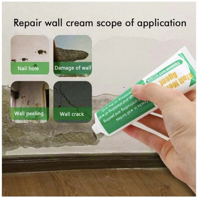 Crème réparatrice de murs avec grattoir, nouvel Agent de réparation de murs,  100g, peinture, Patch à séchage rapide, résistant à la moisissure,  restauration 130/150g - AliExpress