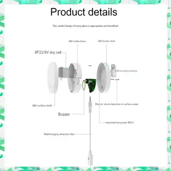 3C Electron Water Immersion Detector Ultra-Long Standby Water Level Detector Leakage Water Alarm ABS,Water Immersion Detector Ul 1