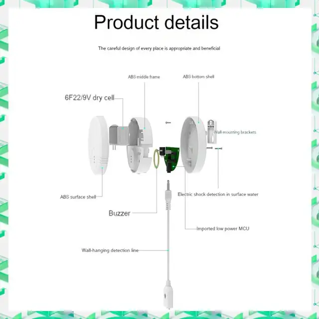 3C Electron Water Immersion Detector Ultra-Long Standby Water Level Detector Leakage Water Alarm ABS,Water Immersion Detector Ul 1