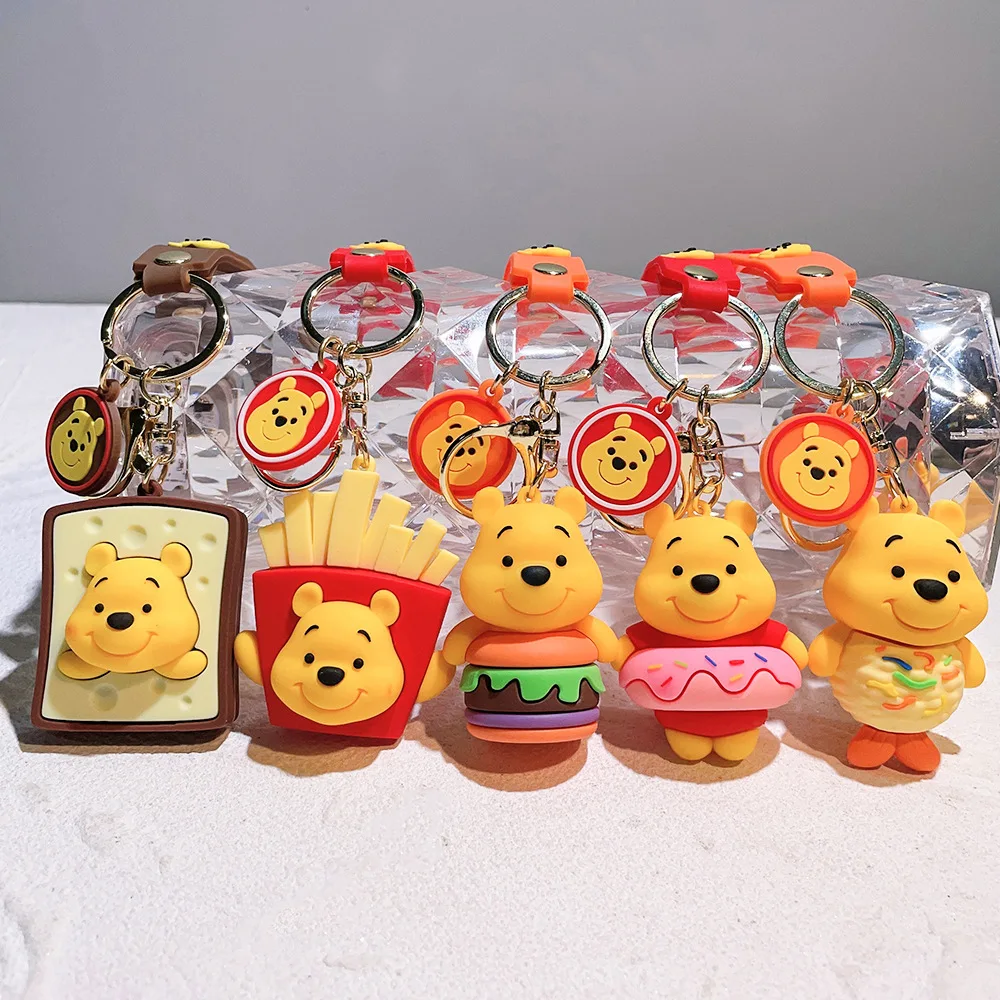 Disney Winnie The Pooh Anime Portachiavi Cute Mickey Bag Ciondolo Decorazione Cartoon Coppia Portachiavi Accessori Portachiavi Per Auto Regali
