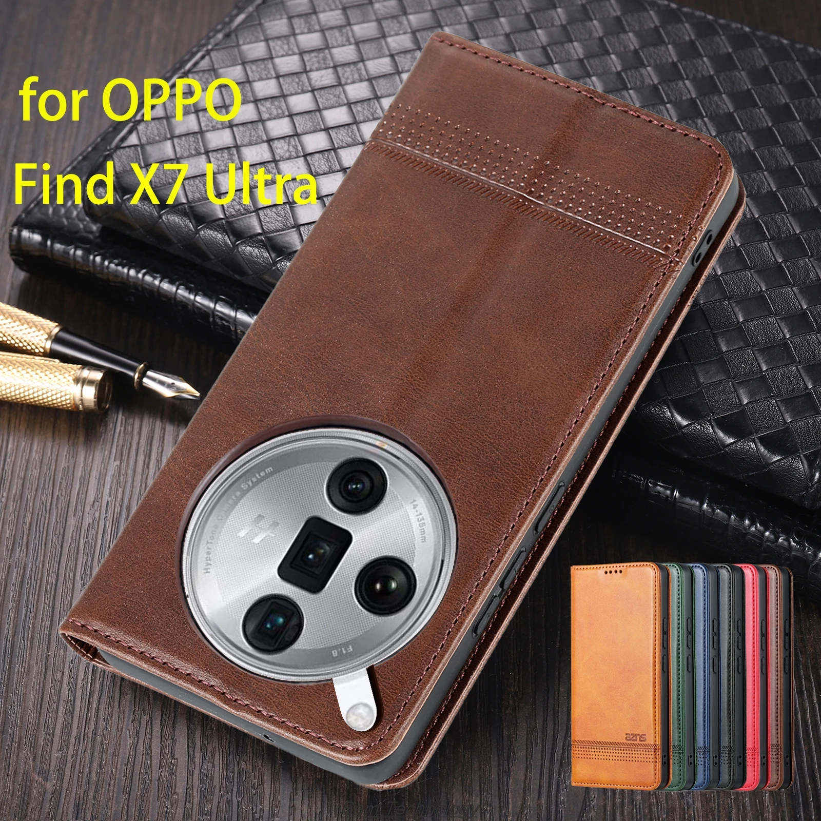 Premium Magnetic Leather Flip Cover – Deluxe Protective Case