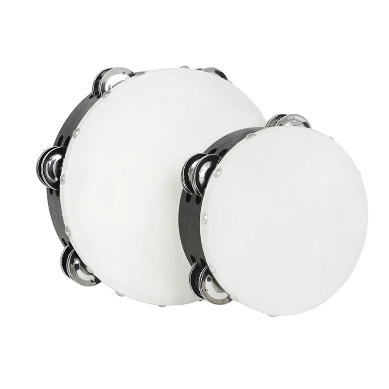 

Tambourine Hand Held Drum Double Row Drums Tambourines with Metal Bells Drum Set TOP quality