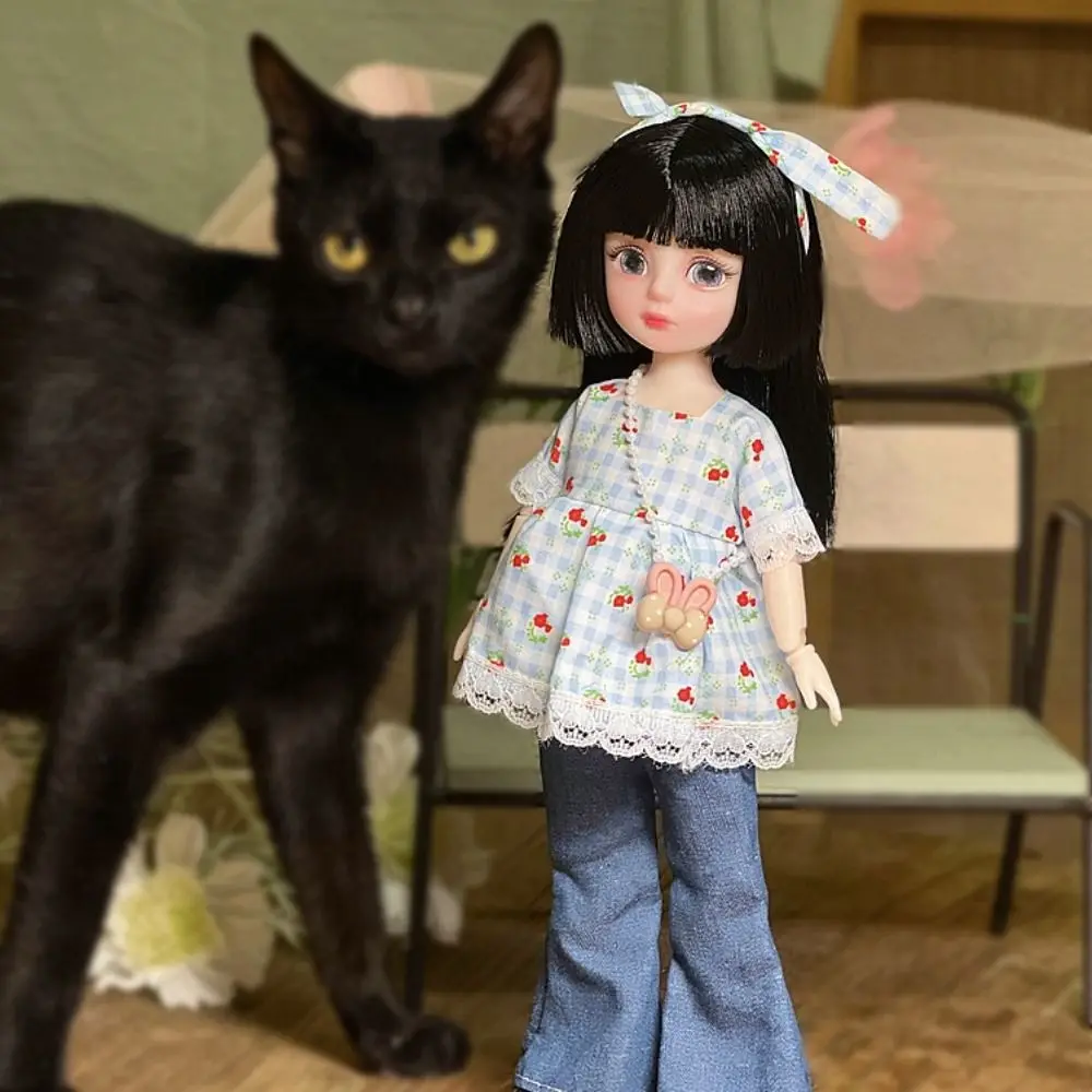 1 Set 1/6 SD 30cm Bjd Doll with Clothes Attractive Eyes Long Hair Princess Dress Up BJD Dolls Ball Jointed Elegant