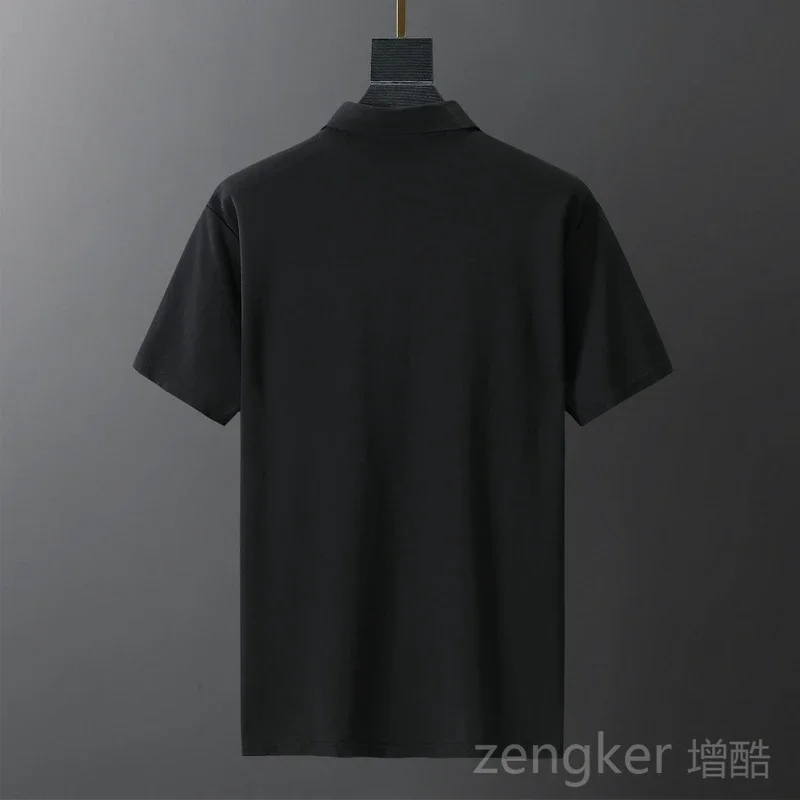 남성용 코튼 폴로 셔츠, 반팔 티셔츠, 대형 칼라, 오버사이즈, 블랙, 11XL, 10XL, 여름, 루즈 타이드 브랜드