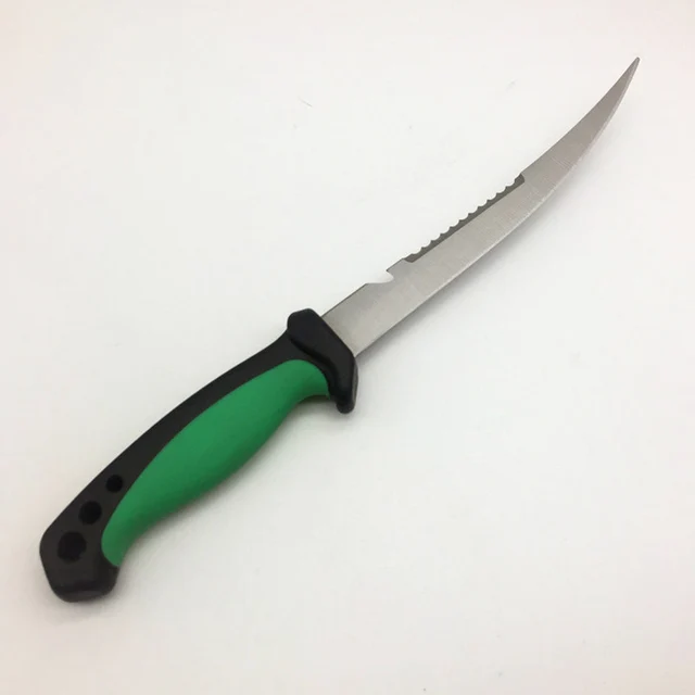 Multifunctional Stainless Steel Fishing Knife Rubber Hand Handle