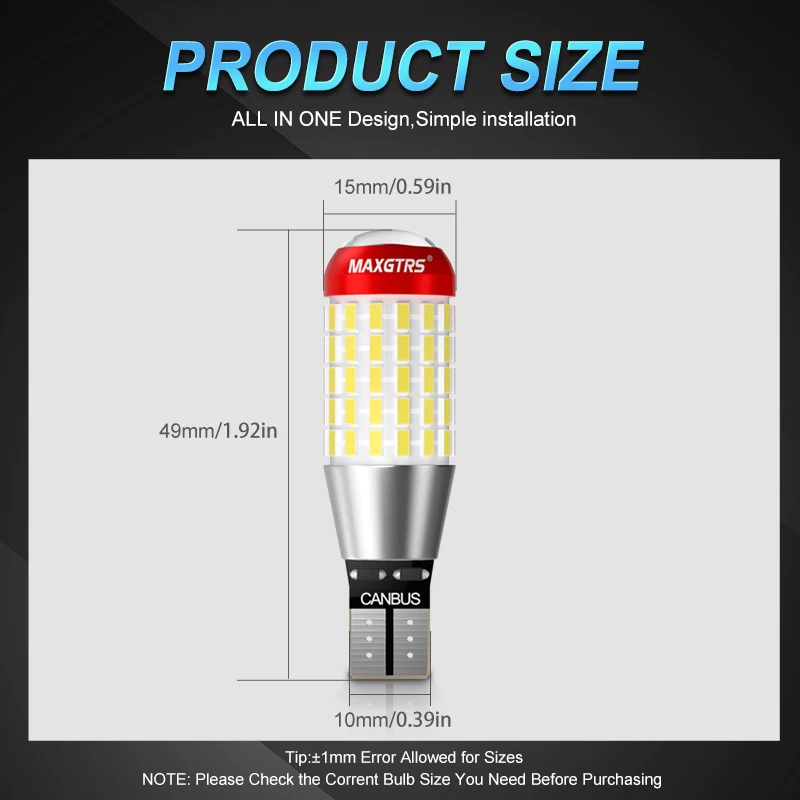 Ampoule LED W16W - T15 Anti-erreur ODB (20 LED) - Auto-piece02