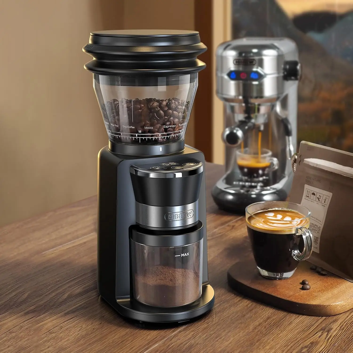 مطحنة القهوة الكهربائية HiBREW G3 الأوتوماتيكية -...