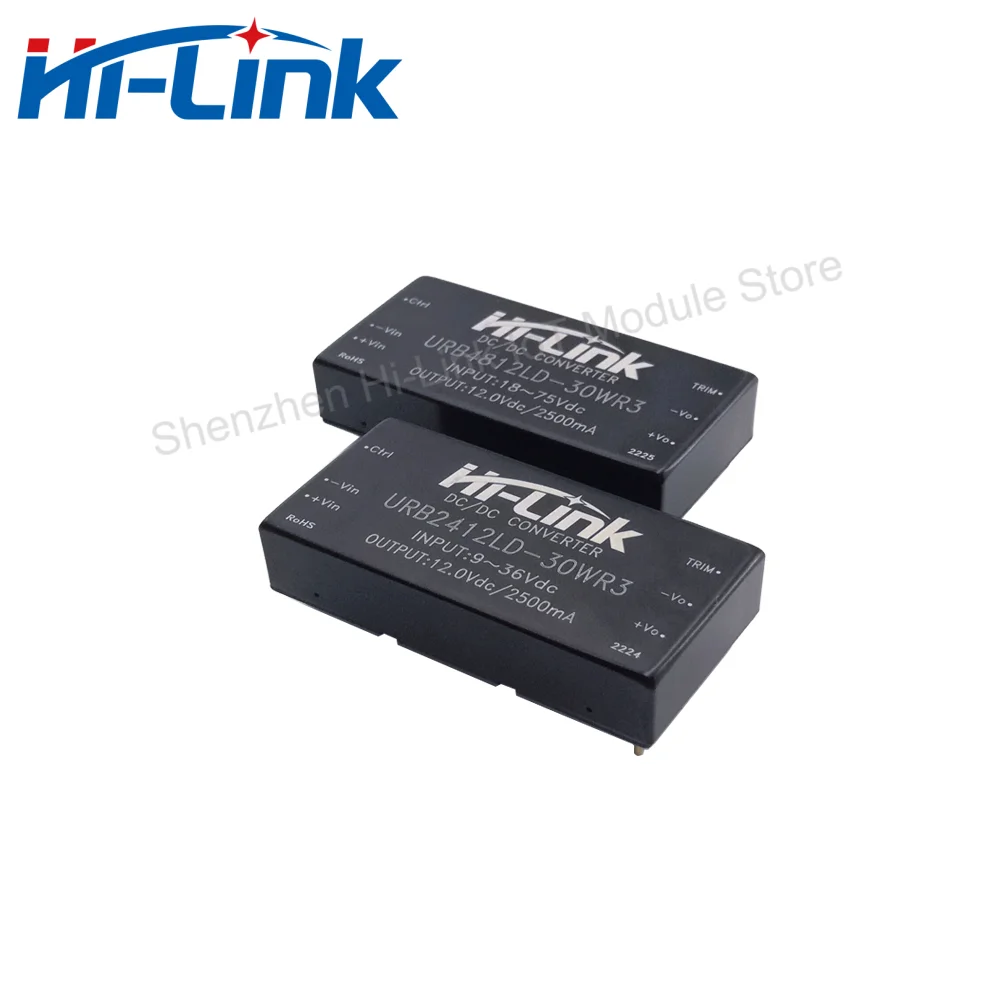 DCDC URB2412LD-30WR3 24V to 12V 30W 2500mA Power Module Input Undervoltage Short Circuit Protection Isolation