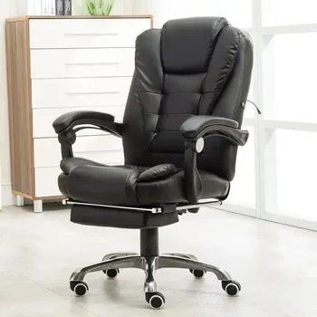 Office Chairs with Footrest 360° Swivel 2-point Massage Computer Chair Adjustable High Back