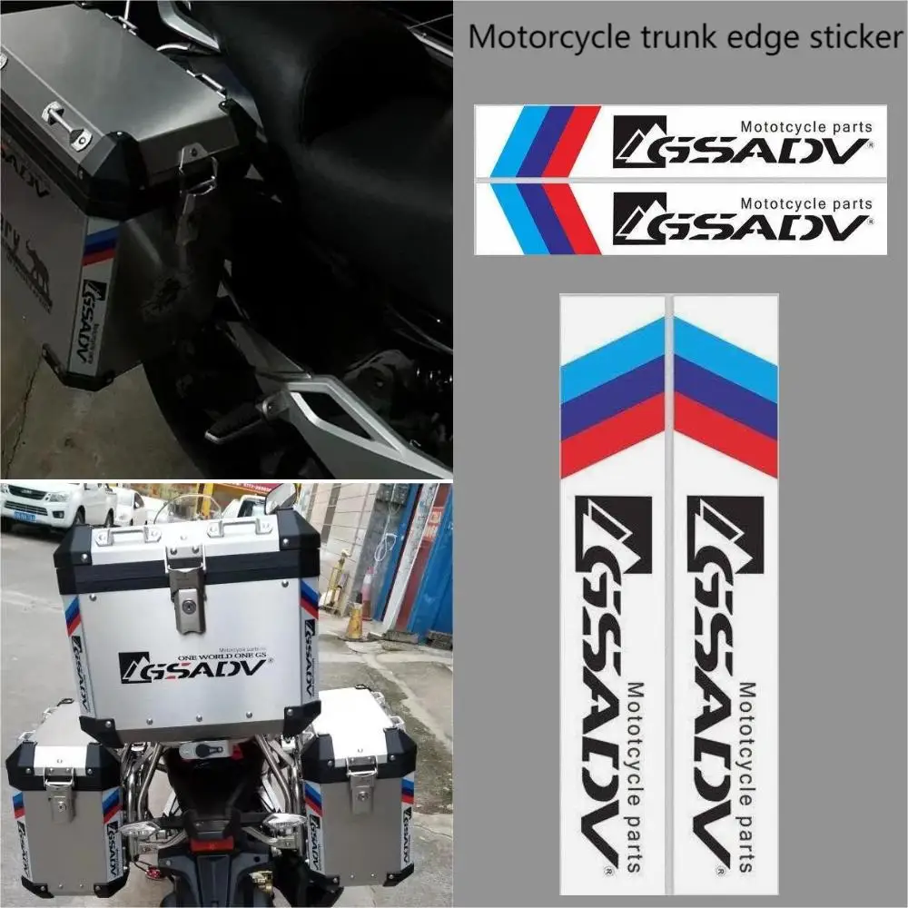 Reflective waterproof motorcycle aluminum box corner sticker For BMW R1200GS R1250GS F750GS F800GS F850GS ADV side sticker for bmw s1000r s1000rr f750gs f800gs f850gs r1200gs r1250gs adv motorcycle waterproof and dustproof handlebar storage bag