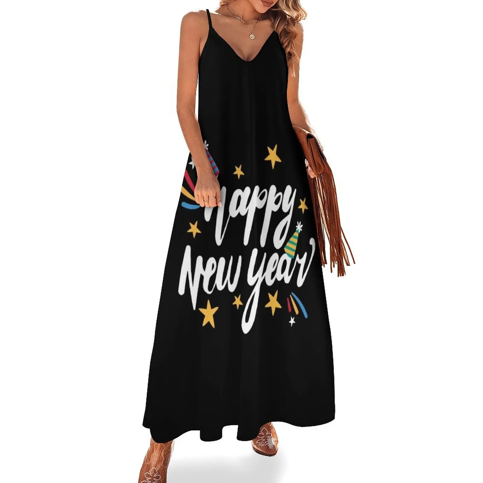 

happy New Year Sleeveless Dress wedding dresses for woman beach outfits for women women's summer dresses 2024 dresses summer