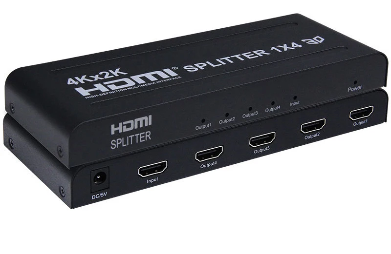 4kx2k HDMI Splitter 1x4 Distributor Converter 1 in 2 4 TV out 3D