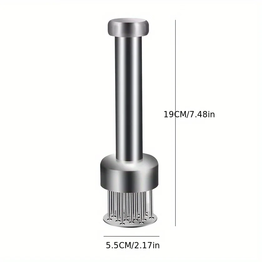 Stainless Steel Meat Tenderizer-Sharp Needles for Steak, Chicken, Pork, and Fish.