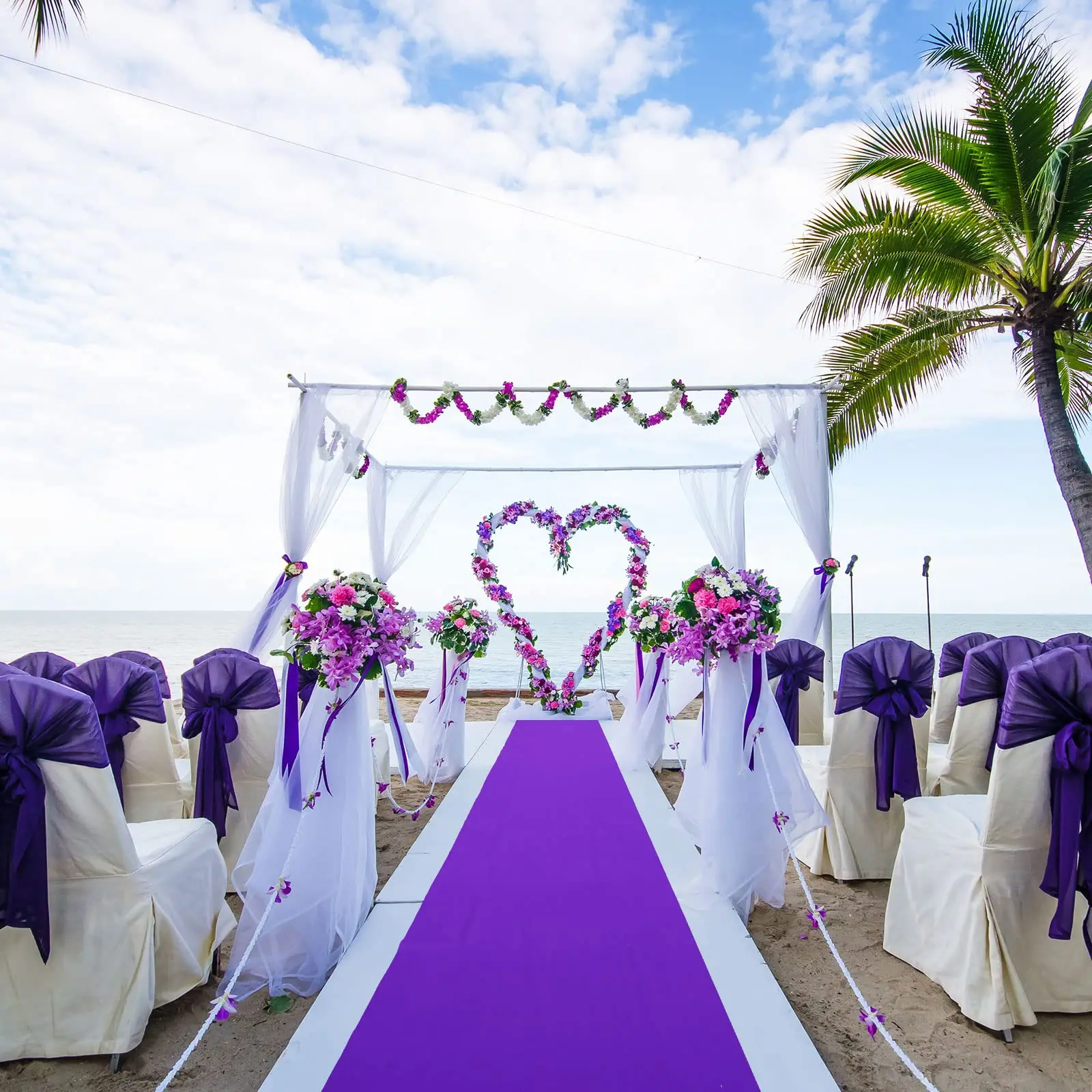 Elegant Wedding Walkway Carpet Anti Slip Wedding Multi Color Carpet Ceremony Party Stage