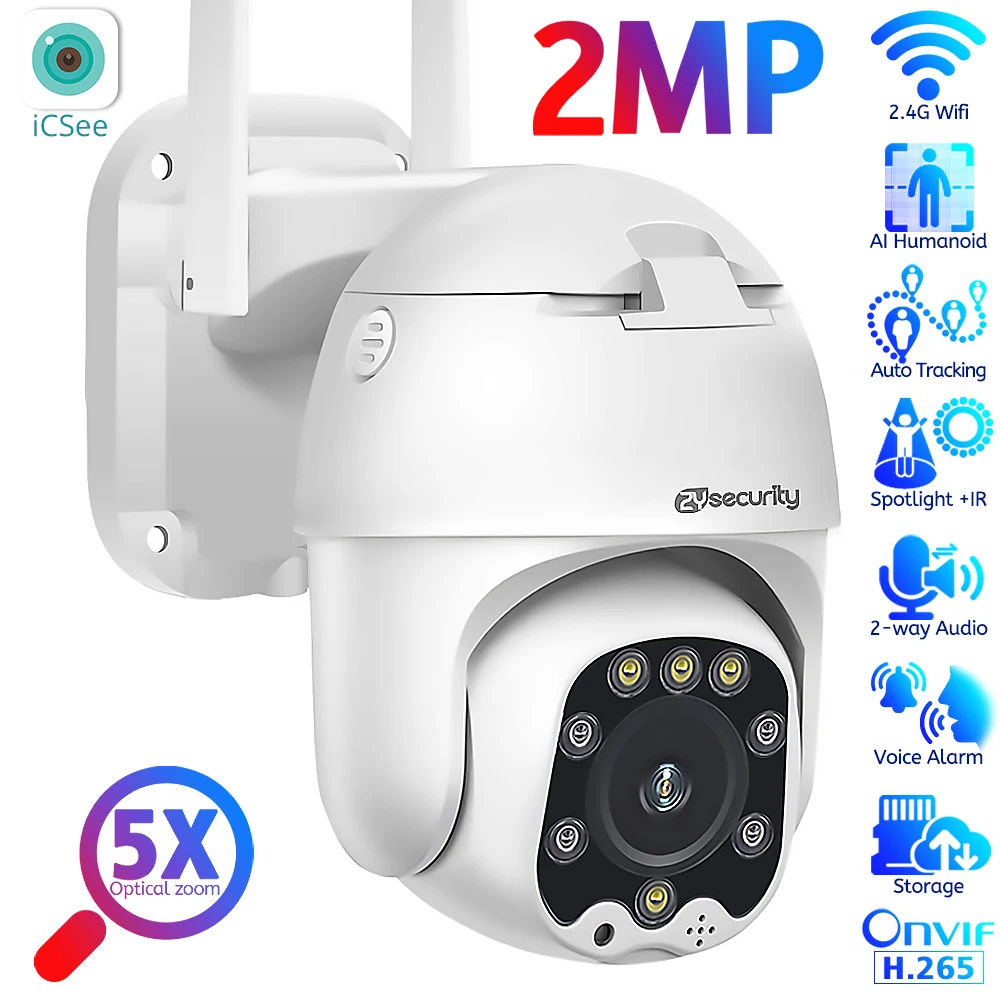 Hd 1080p Wifi Ptz Camera Outdoor 5x Optical Zoom Auto Focus Auto