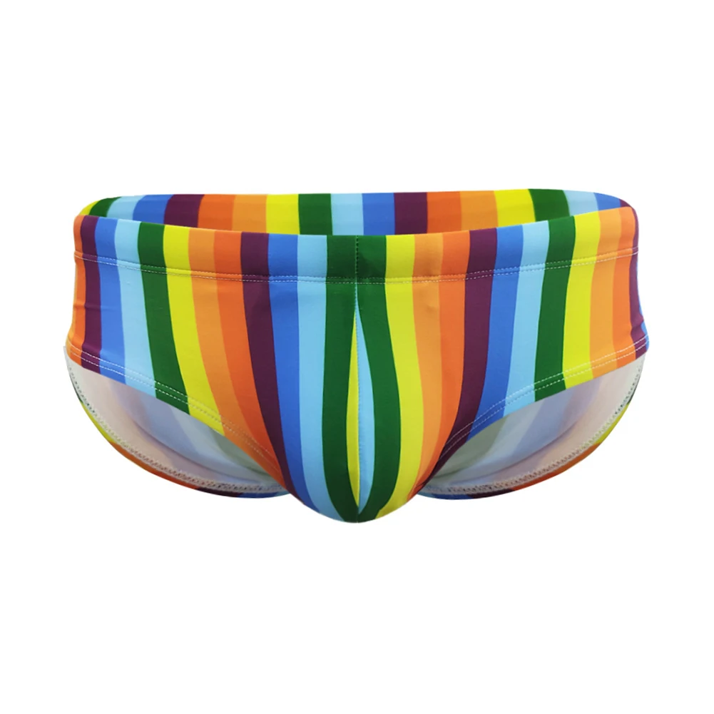 Sexy Mens Calzoncillos Hombre Swimwear Briefs Swimsuit Striped Soft Shorts U Convex Underwear Men's Bulge Bikini Lingerie