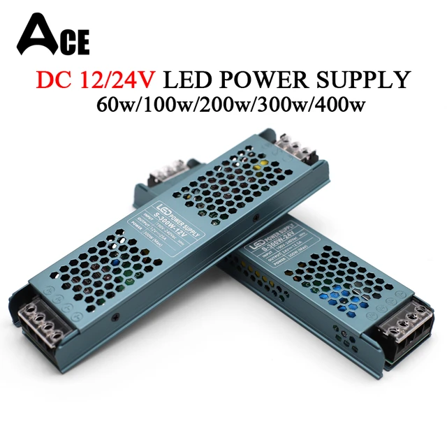 Alimentation À Découpage Dc 12v 24v, Ac190-240v Transformateur D'éclairage  Muet, 60w 100w 200w 300w 400w, Adaptateur D'alimentation Pour Pilote De  Lumière Led - Transformateurs D'éclairage - AliExpress