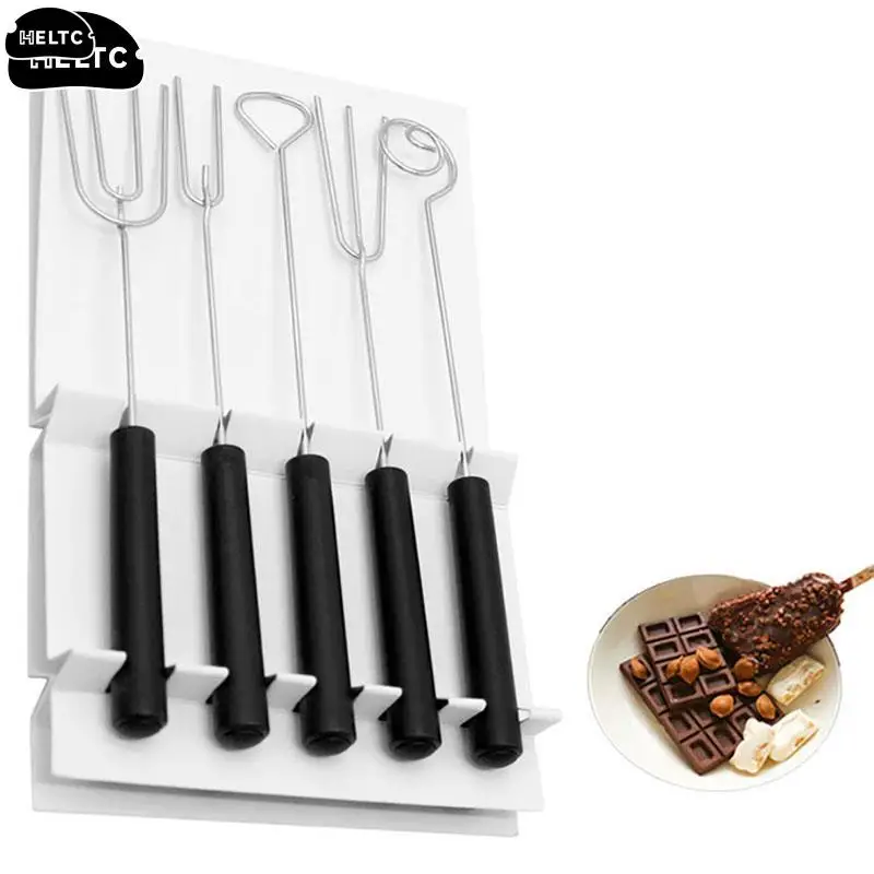 Chocolate Dipping Tool Chocolate Dipping Tool Dipping Pralines Home DIY Bakeware Truffles Pen Chocolate Fork Fondant Kitchen Stainless Steel Cake Decor