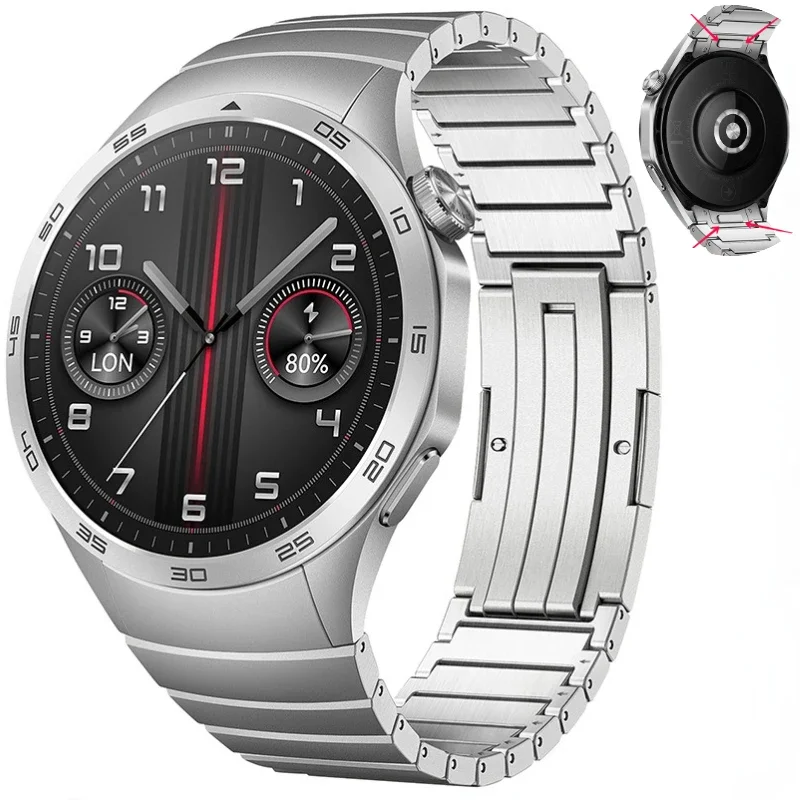 Sleek No-Gap Stainless Steel Quick-Release Watch Strap