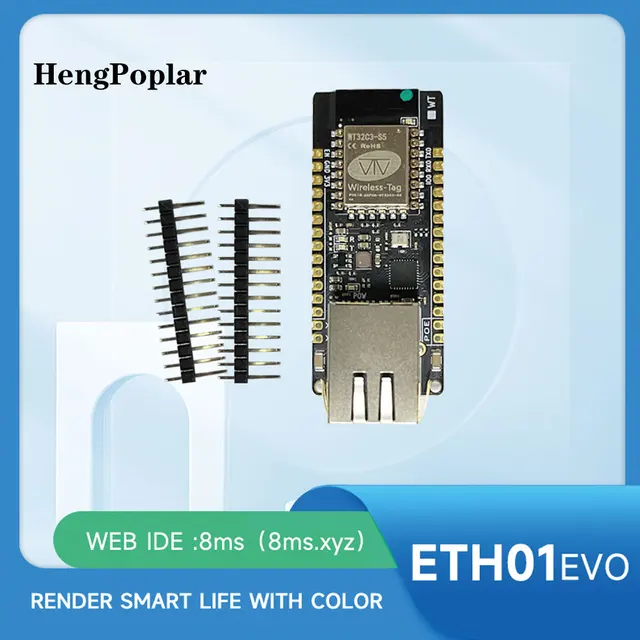 ETH01-EVO ESP32-C3 WiFi Bluetooth-совместимый Ethernet 3 в 1, шлюз IoT, резервный шлюз Poe, положение связи 2