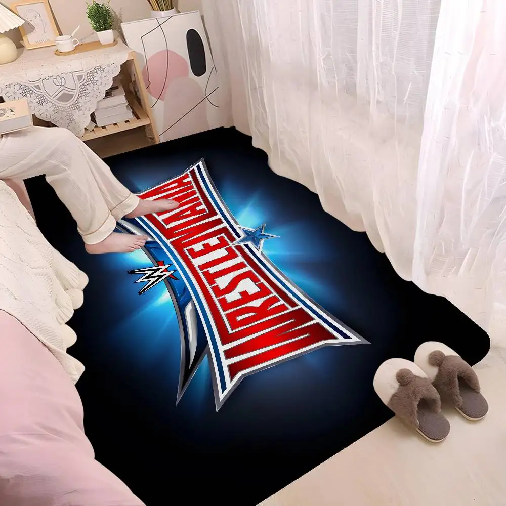 WWE WrestleMania 룸 매트 저렴한 미끄럼 방지 현대식 거실 발코니 프린트 웰컴 러그
