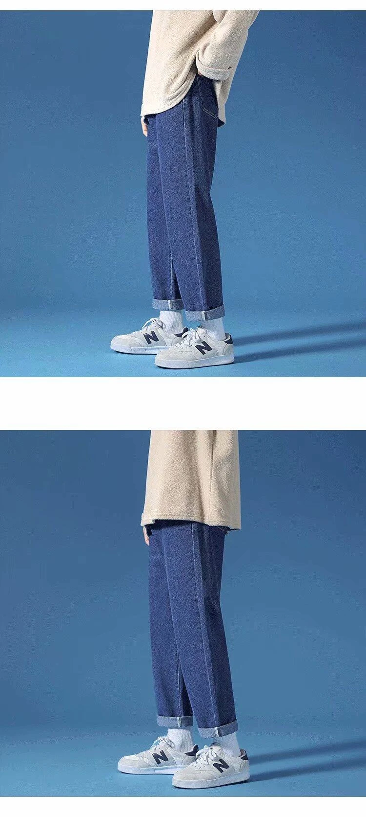 Men Jeans 2022 New Spring Streetwear Harajuku Loose Wide Leg Trousers Men Fashion Casual Y2K Hip Hop Korean Cotton Men Pants mens jeans sale