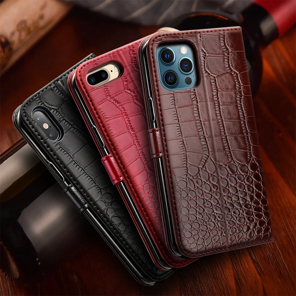 Leather Wallet Phone Case For iPhone 13 12 Pro Max 14 mini 11 Pro XS Max XR X 8/7/6/6S Plus Flip Card Slot Phone Case Cover iphone 13 mini silicone case