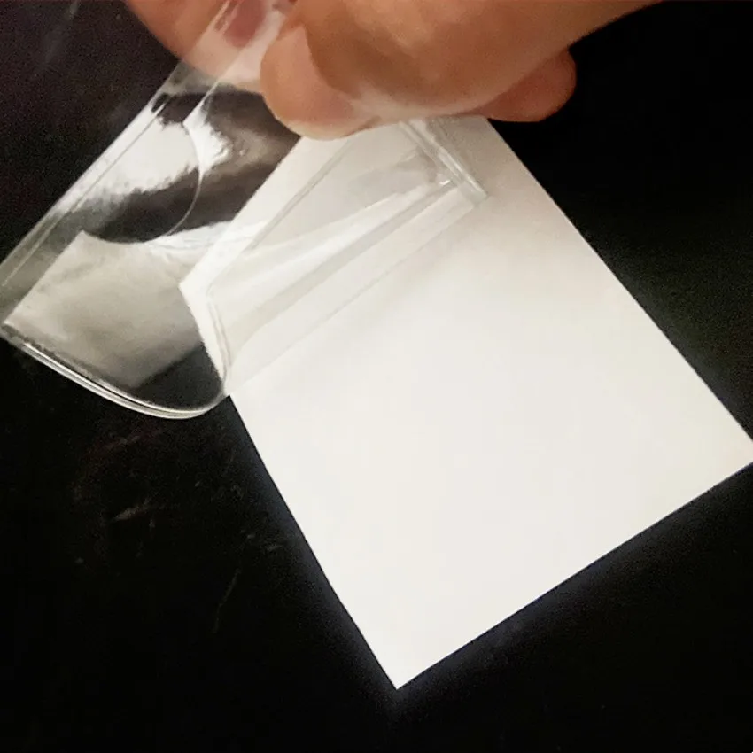 100pcs 플라스틱 PVC 소프트 커버 홀더 재료 라벨 태그 탭 로그인 이름 카드 디스플레이 뒷면 초상화에 접착 테이프