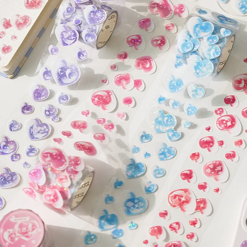 

Heart Washi Tape love Pattern Tape DIY Heart Stickers Masking Tape For Scrapbooking Diary Journal