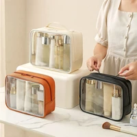 New PVC Transparent Cosmetic Bag Female Portable Large Capacity Wash Bath Fitness Swimming Travel Cosmetic Bag Beauty Case 1