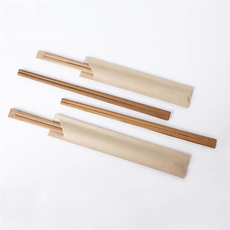 100Pcs Disposable Kraft Paper Chopstick Packing Bags Waterproof Cutlery Bags Pouch for Dinner Tableware