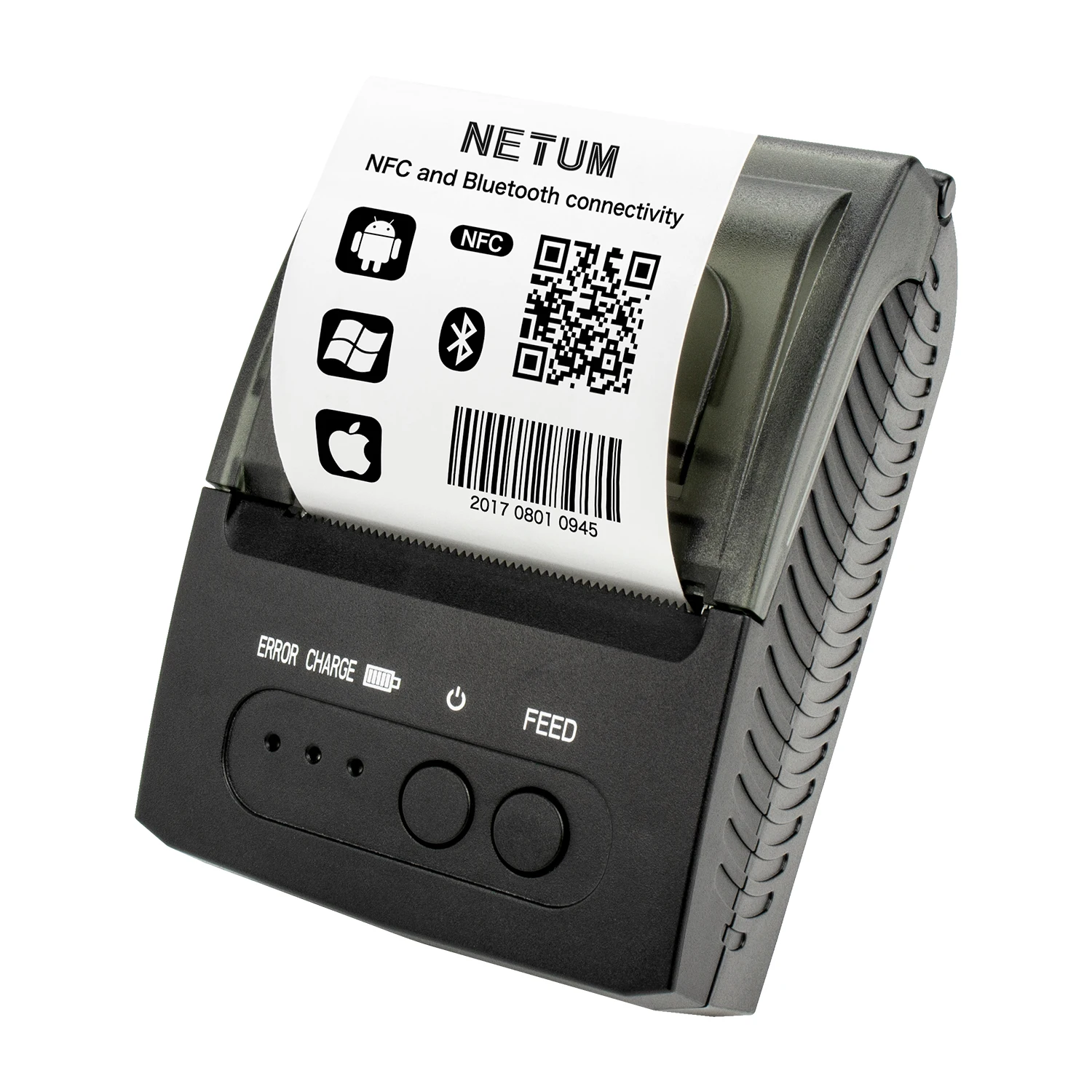 NETUM Bluetooth Thermal Label Printer Mini Portable 58mm Receipt Printer Small for Mobile Phone Ipad Android / iOS hp mini printer Printers