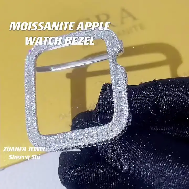 Iced Out Vvs Diamond 38 мм 40 42 44 45 49 Пользовательский безель для часов из муассанита