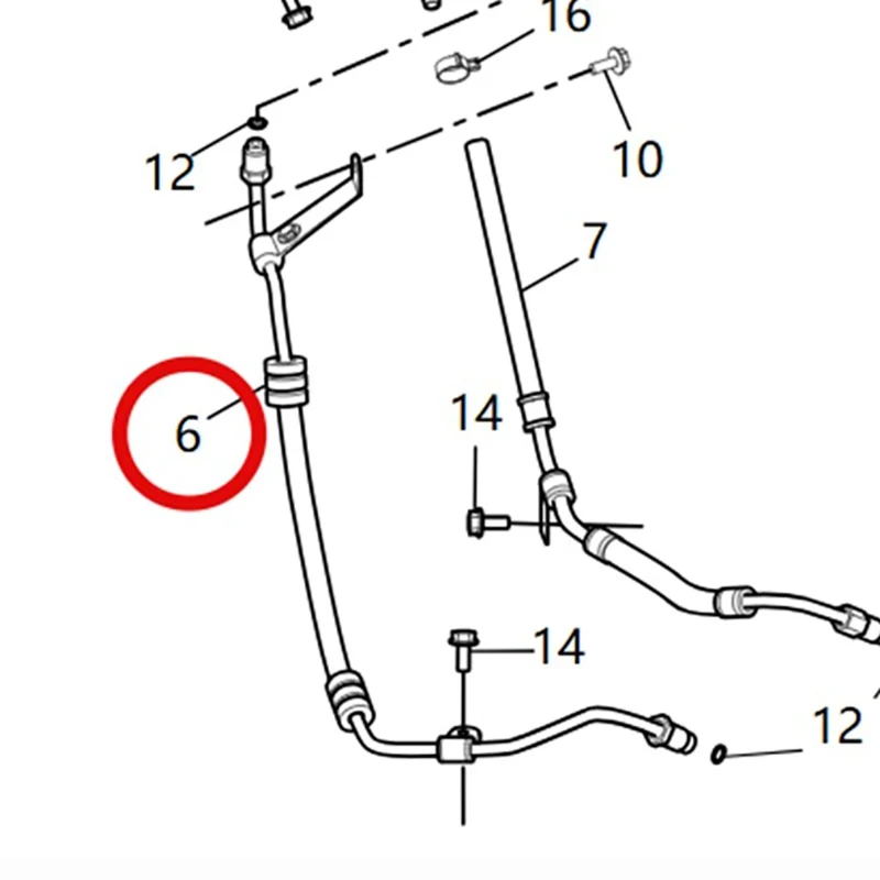Steering Booster Pump Oil Pipe Hose C00045838 For SAIC Maxus T60 T70 2.8T steering booster pipe