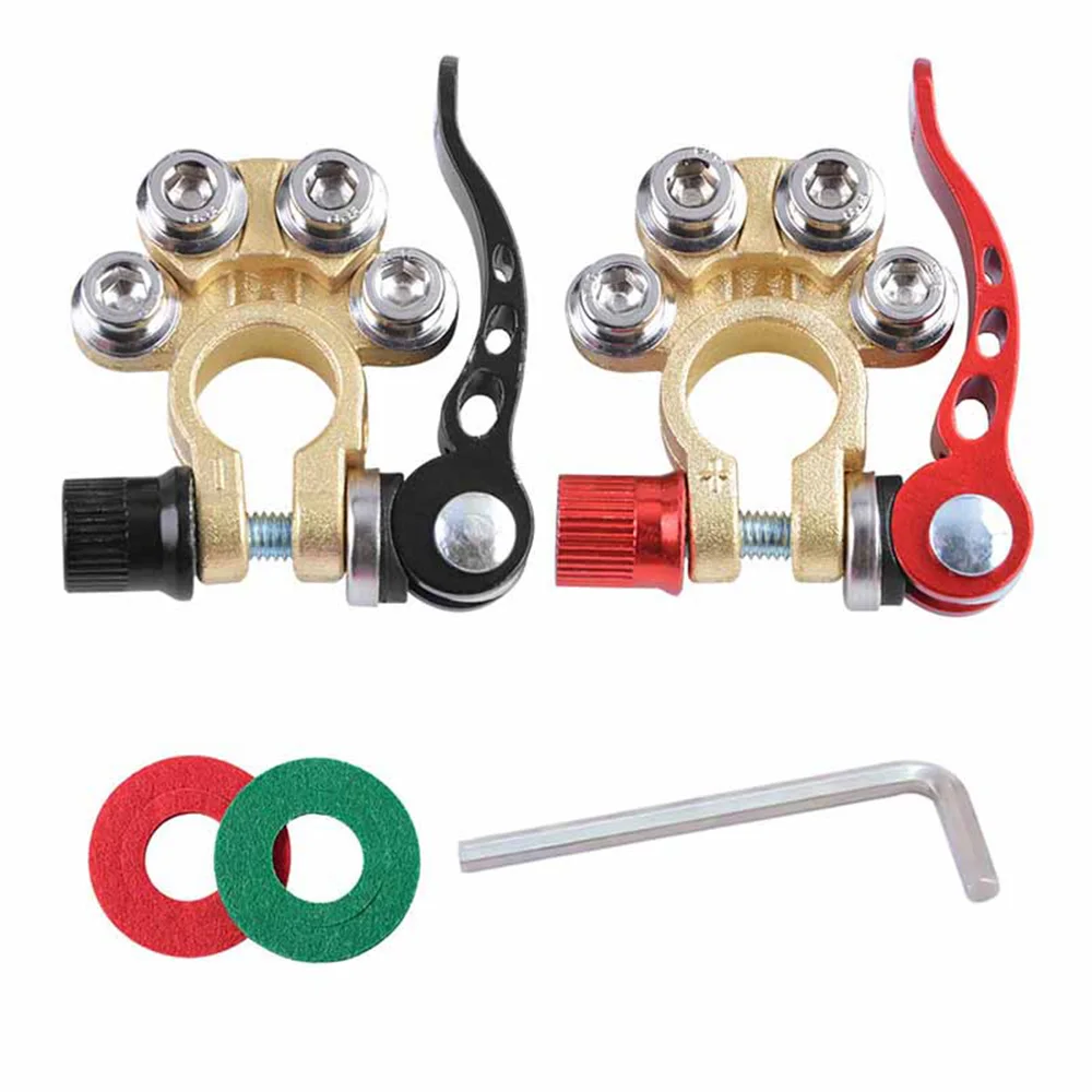 Battery Terminal Connector Top Post Positive Negative Heavy Duty Universal Lot E - Foto 2