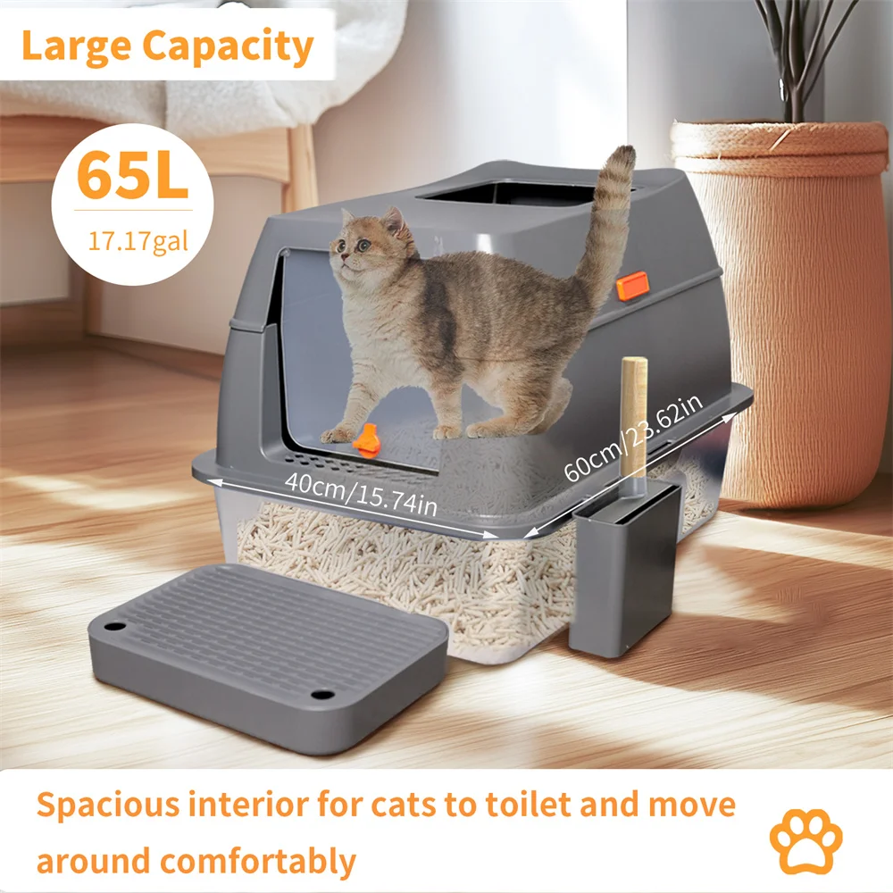 XXL Stainless Steel Cat Litter Box 5