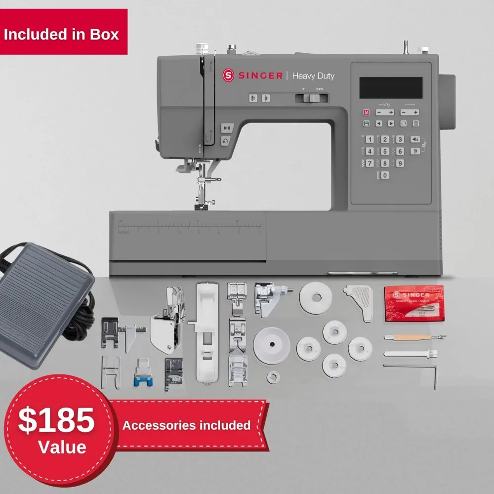 HD6700C Electronic Heavy Duty Sewing Machine with 411 Stitch Applications-Sewing Made Easy