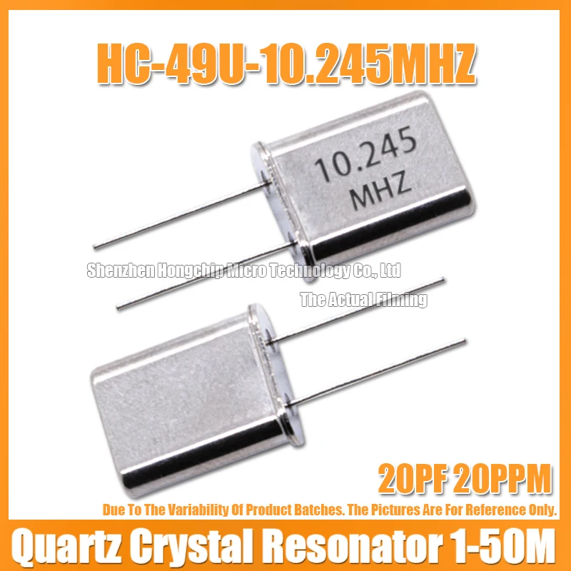 HC-49U 10.245M 10.245MHZ DIP-2 Quartz Passive Crystal Resonator 20PF 20PPM HC/49U 5PCS