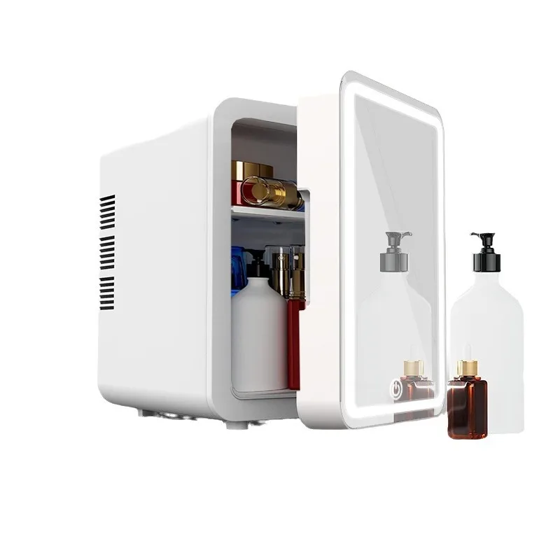 Smart table with led mirror fridge refrigerator 8l 10l small fridge mini smart touch table with refrigerators and freezers home