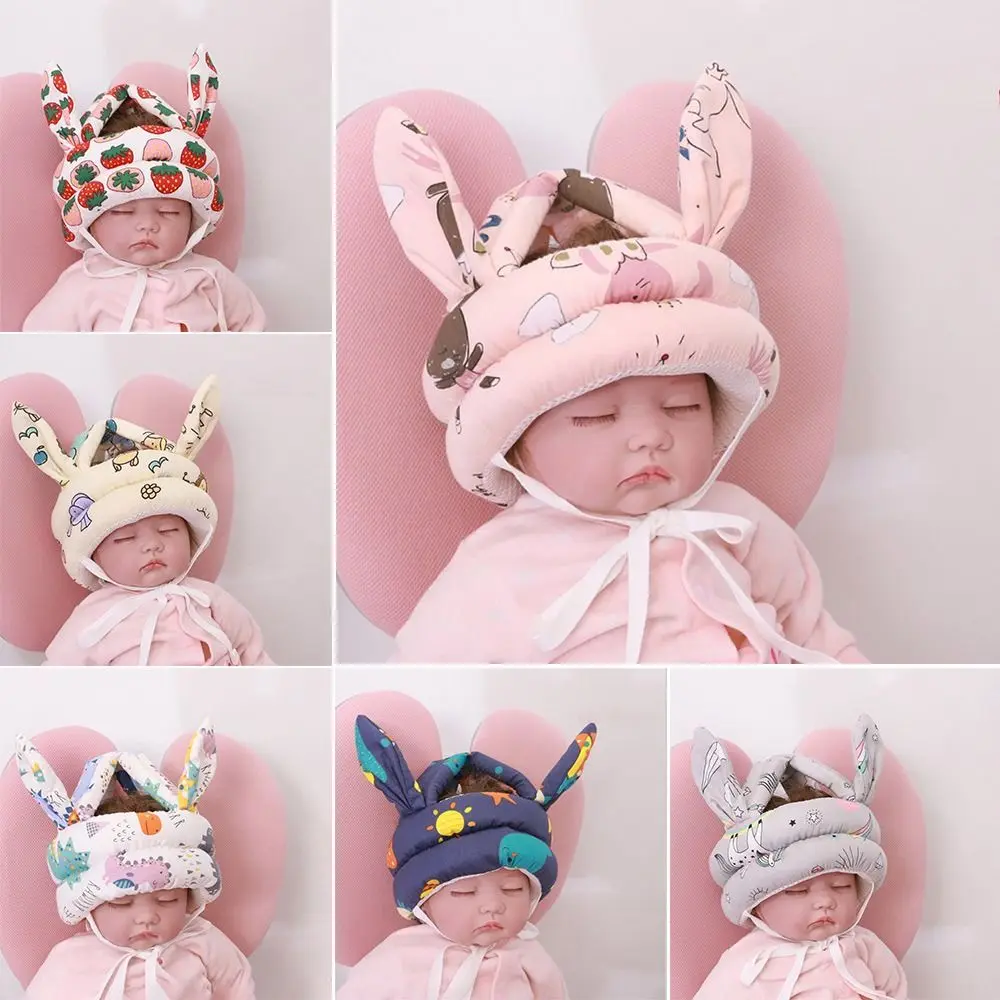 

Регулируемая шапка для защиты ребенка, удобная мягкая шапка для обучения ходьбе и предотвращения столкновений, мультяшный коврик для защиты от падения для малышей