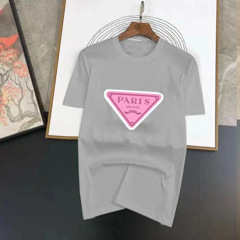 남녀공용 럭셔리 브랜드 프라티, 반팔 상의, 단색 패션, 캐주얼 그래픽 프린트 티셔츠, 의류 주문