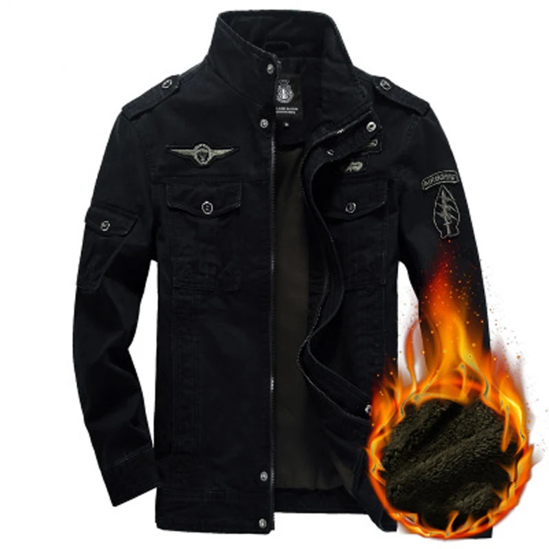 

Winter Bomber Jacket Men Military Thick Warm Outdoor Mens Parkas Windbreaker Casual Mens Pilot Jacket Size M-6XL Campera Hombre